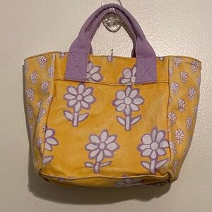 RHODE MINI Floral Yellow and Purple Tote Bag